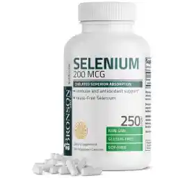 Bronson Selenium 200 mcg – Yeast Free Chelated Amino Acid Complex - Essential Trace Mineral with Superior Absorption, 250 Vegetarian Capsules
