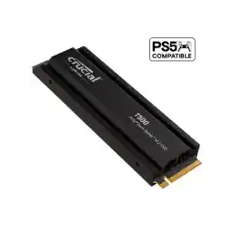Crucial T500 2TB Gen4 NVMe M.2 Internal Gaming SSD with Heatsink, Up to 7400MB/s, PlayStation 5 Compatible + 1mo Adobe CC All Apps- CT2000T500SSD5