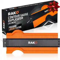 RAK Contour Gauge - 10 Inch Edge Profile Measuring Tool, Lock - Adjustable Irregular Shape Outline of Flooring, Laying Tile, Woodwork, Construction, Ideal Gifts for Dad, Men
