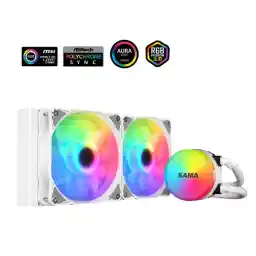 SAMA SI240 White Liquid Cooler 240mm AIO Radiator Addressable RGB PWM Fan CPU cooler for Intel AMD PC Case