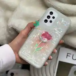 قاب گل رز یخی مناسب گوشی سامسونگSamsung Icy Rose Flower Case