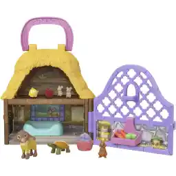 Mattel Disney's Wish Speelset met Minipop, Ster en Valentino van Rosas, draagbare set met speelgoedfiguren Valentino de Geit en Ster, en 10 accessoires, reisspeelgoed HRH75