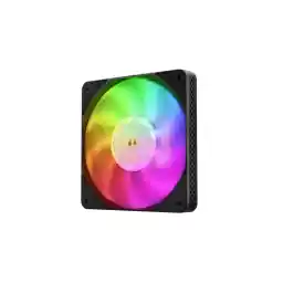 JONSBO HF1215 Performance ARGB Thin Fan, D120mm ,T:15mm, Addressable RGB sync Mainboard , FDB bearing - PWM Fan , FAN DC12V LED 5V, Shock Absorption and Low Noise, Black 2 Pack