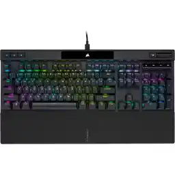 Corsair K70 RGB PRO Wired Mechanical Gaming Keyboard - Cherry MX RGB Red Linear Switches, 8,000Hz Hyper-Polling, PBT Double-Shot PRO Keycaps, Soft-Touch Palm Rest - Black