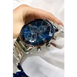 Homies Özel Kutulu Hediyelik Erkek Kol Saati Gümüş Renk Çelik Kordon Hediye Bileklik Hm2623c1