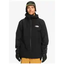 Siyah Erkek Kapüşon Yaka Regular Fit Waterproof Kayak Montu EQYTJ03436 High In The Hood Jk