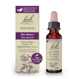 Bach Original Flower Remedies, Impatiens (Non-Alcohol Formula) - Have Patience - Natural Homeopathic Flower Essence for Emotional Balance - Vegan, Gluten Free, Sugar Free - 10mL Dropper