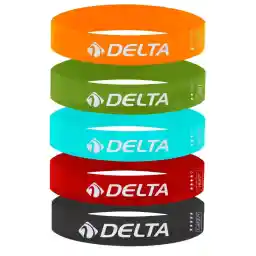 Delta Latex 5 Farklı Direnç Aerobik Pilates Direnç Egzersiz Bandı Squat Lastiği (Uç Kısmı Kapalı)