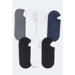 Katia & Bony Unisex 7'li Paket Sneakers Patik Çorap Siyah / Beyaz / Lacivert / Antrasit