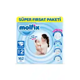 Molfix Bebek Bezi 2 Beden Mini Süper Fırsat Paketi 162 Adet