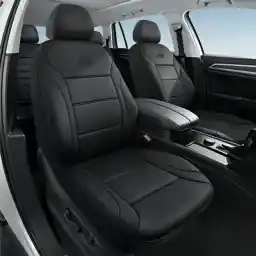 Skechers Memory Foam Car Seat Covers, Lycra Fabric Seat Cover, Car Seat Covers Front Seats Airbag Compatible, Automotive Comfort Protection for Most Cars, Trucks, SUVs, Black