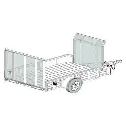 1076ATVTG - 10' x 6'4" Double Gate ATV Trailer DIY Master Plan - 16 How-to Steps w/Blueprint Paper - Engineer Approved