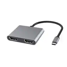 USB C to Dual HDMI MST Adapter 4K, iXever USB Type C to Dual HDMI 4K@30Hz Video Converter Adaptor for MacBook Pro, MacBook Air, XPS, Surface Book,Thunderbolt 3 Compatible