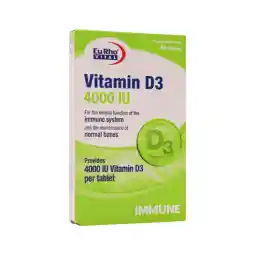 قرص ویتامین D3 4000 بسته 60 عددی | یوروویتال