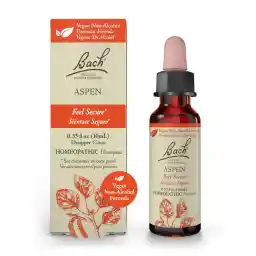 Bach Original Flower Remedies, Aspen (Non-Alcohol Formula) - Feel Secure - Natural Homeopathic Flower Essence for Emotional Balance - Vegan, Gluten Free, Sugar Free - 10mL Dropper