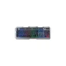 Ningmei HK11 Silver Wired Rgb Pc Gaming Keyboard 104 Key Quiet Low Profile Rgb Keyboard Backlit Metal Panel And Ergonomic Design Mechanical Feel Keyboard For Windows Pc