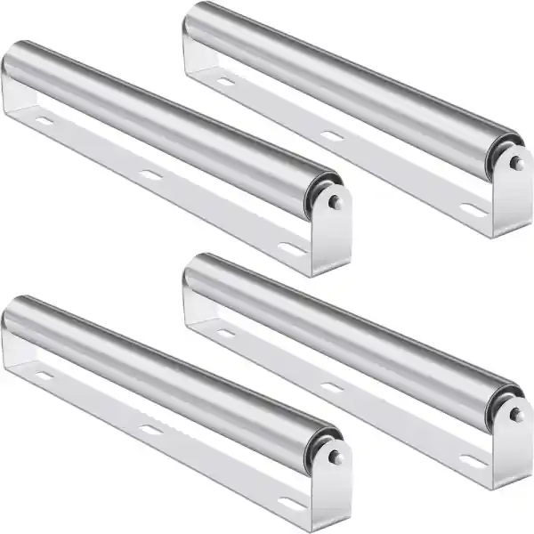 Therwen Boat Trailer Roller with Bracket Set Conveyor Rollers 1.5" Diameter Kayak Roller Metal Roller with Bracket for Transporting Raft Industrial Use