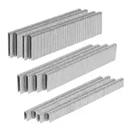 2800-Count 18 Gauge 1/4" Narrow Crown Staples 1/2"-1200, 3/4"-800, 1"-800, Heavy Duty Galvanized, Assorted Size Project Pack, for Pneumatic, Electric Stapler