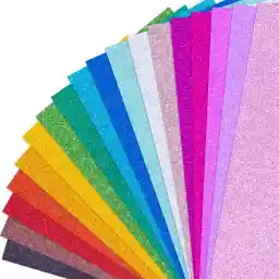Koogel 36 Sheets Glitter Cardstock, 8.5 x 11 Inches Sparkly Craft Cardstock Paper, for Arts and Crafts, Card Making, Scrapbooking, DIY Projects, Back to School Supplies, 18 Colors, 250GSM