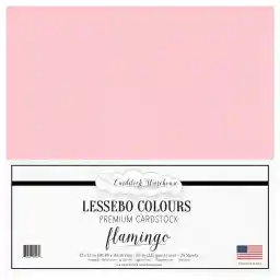 Cardstock Warehouse Lessebo Flamingo Cardstock Paper – 25 Sheets, 12 x 12" - 83 lb. / 225 GSM Premium Matte Pink Card Stock for Scrapbooking, Die-cutting, Card Making, and DIY Projects