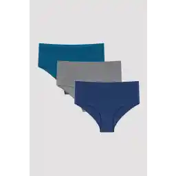 Penti Deep Ocean Yüksek Bel 3lü Çok Renkli Slip Külot