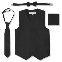 Boys Formal Dupioni Tuxedo Vest Set