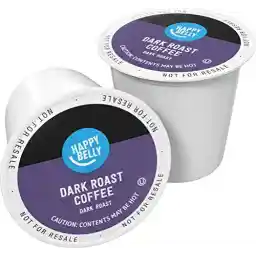 Amazon Brand - Happy Belly Dark Roast Coffee Pods, Compatible with Keurig 2.0 K-Cup Brewers, 100 Count