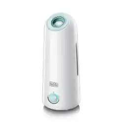 BLACK+DECKER Ultrasonic Air Humidifier, 25W, Large 5L Capacity, Covers 430 sqft, Adjustable Mist, Auto Shutoff, Water Level Indicator, Aroma Tray for Oils - White/Green - HM5000-B5