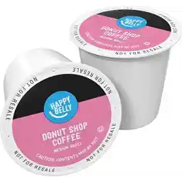 Amazon Brand - Happy Belly Medium Roast Coffee Pods, Donut Style, Compatible with Keurig 2.0 K-Cup Brewers, 100 Count