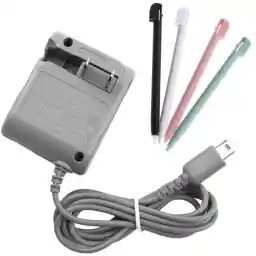 DS Lite Charger Kit, AC Power Adapter and Stylus Pen for Nintendo DS Lite Systems, Wall Travel Charger Power Cord Charging Cable 5.2V 450mA