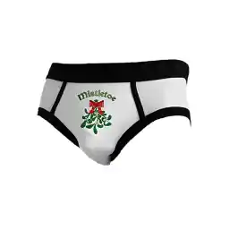 TooLoud Christmas Kiss Mistletoe Mens Briefs Underwear