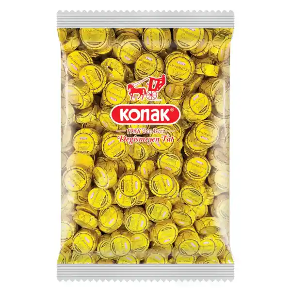 KONAK Hanımefendi Fındık Parçacıklı & Dolgulu Sütlü Çikolata 1000 gr