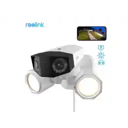 REOLINK Duo Floodlight PoE Wired Camera, 4K Floodlight, 180 Degree Ultra-Wide Angle, Human/Vehicle/Pet Alerts, 1800 Lumen Floodlights, Two Way Talk, for PoE Security Camera System Outdoor