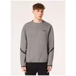 Gri Erkek Bisiklet Yaka Baskılı Sweatshirt FOA404798 ROAM COMMUTER RC CREW SWE