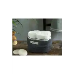 English Home Quadro Pamuklu 4'lü El Havlusu Seti 30x40 cm Antrasit-Ekru