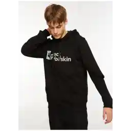 Siyah Erkek Kapüşon Yaka Sweatshirt Arthur Hoody