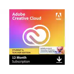 Adobe Creative Cloud Pro | Student & Teacher Edition | 20+ creative apps plus 100GB Storage | 12-Month Subscription | PC/Mac