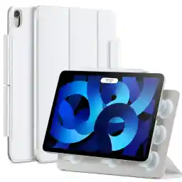 ESR for iPad Air 11 Inch Case M3/M2, iPad Air 7th/6th/5th/4th Gen (2025/2024/2022/2020), Powerful Magnetic Attachment, Slim Trifold Stand, Supports Pencil Pro&Pencil(USB-C), Durable Protection, White
