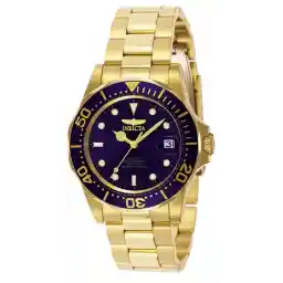 Invicta Pro Diver 8930 Heren Horloge - Waterdicht - Analoog - Automatisch Uurwerk - Roestvrij Staal met blauwe Wijzerplaat - 40mm