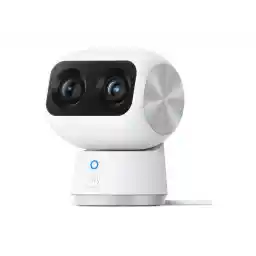 eufy Security Indoor Cam S350, Dual Cameras, 4K UHD Resolution Security Camera with 8× Zoom and 360° PTZ, Human/Pet AI, Ideal for Baby Monitor/Pet Camera/Home Security, Dual-Band Wi-Fi 6, Plug in