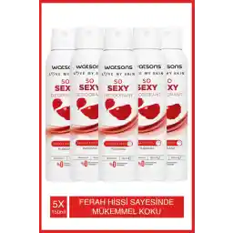 Watsons So Sexy Deodorant Deodorant Sprey Pudrasız 5x150ml