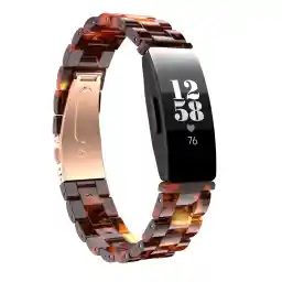 BaiHui Resin Watch Band Compatible with Fitbit Inspire HR Bands/Inspire Band,Resin Bracelet with Stainless Steel Buckle Replacement Strap Compatible for Fitbit Inspire