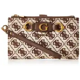 GUESS Women's Izzy Double Zip, Organizer Wallet, Bifold