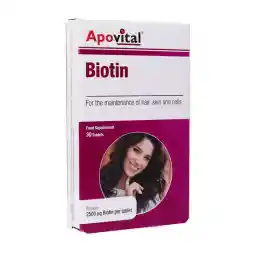 قرص Biotin 2500 بسته 30 عددی | آپوویتال