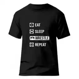 تیشرت ورزشی کشتی فشن لاین WRST 07 | مشکی/سفید