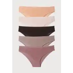 Nicoletta Kadın Külot 5 li Paket Likralı VİZON