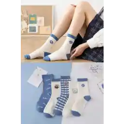 BGK 5'li sevimli Kadın Kolej Çorap