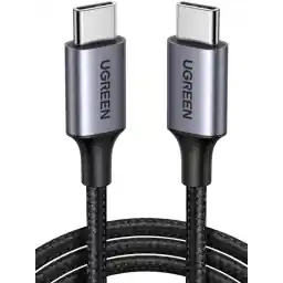 UGREEN USB C Cable 3M, 60W Nylon-Braided Cord USB-C to Type c 2.0 Cable Fasting Charging Compatible for iPhone 17/16/15 Pro Max, iPad/Air, MacBook Pro/Air, Galaxy S25 Ultra S24,Huawei P70, Xiaomi, etc