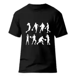 تیشرت ورزشی بسکتبال فشن لاین BASKTBL 106 | مشکی/سفید