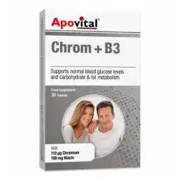 قرص Chrom + B3 بسته 30 عددی | آپوویتال